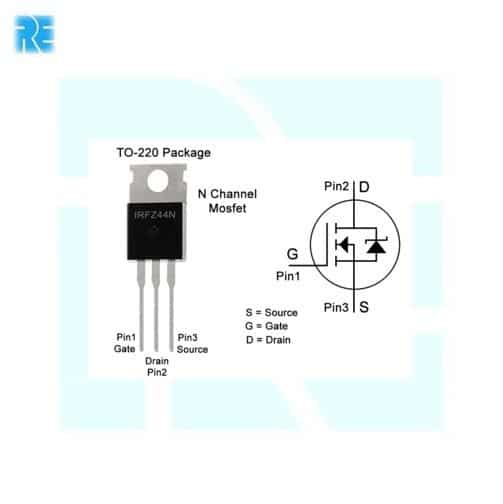 IRFZ44N - N CHANNEL MOSFET TO-220 - Image 5