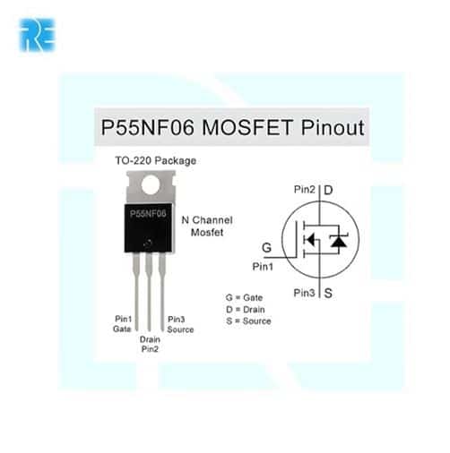 P55NF06 - N CHANNEL MOSFET TO-220 - Image 5