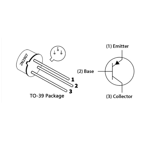 2N2907A PNP Switching Metal Transistor TO-18 - Image 3